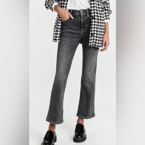 Frame Le One Crop Mini Boot Gray Faded Stretch Casual Denim Pants size 1